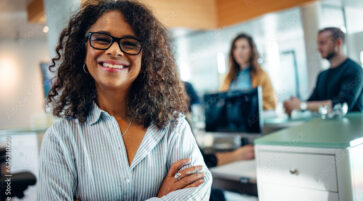 Portrait of a confident municipal office administrator